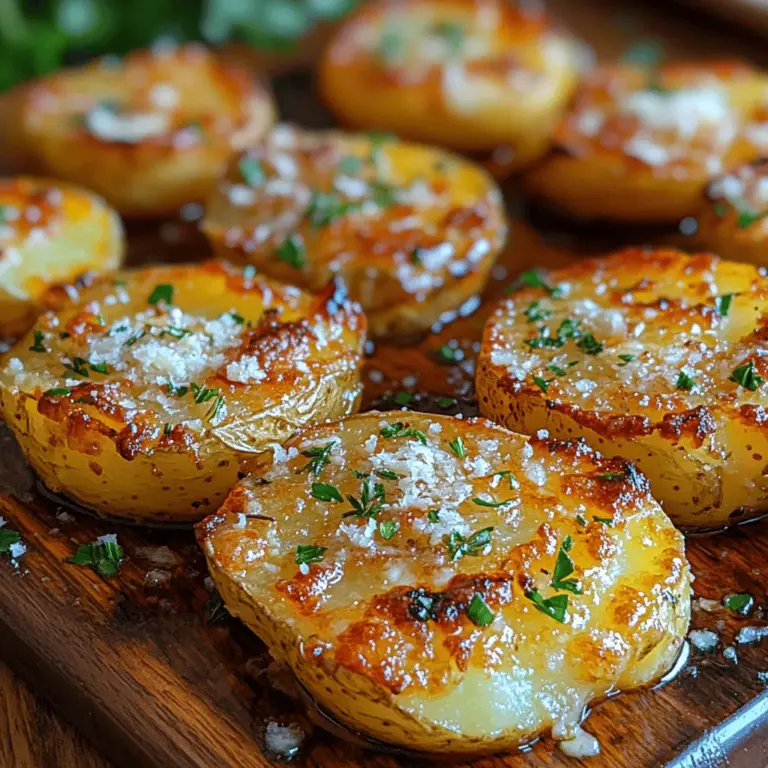 Crispy smashed garlic potatoes are a culinary treasure that can elevate any dining experience, whether it’s a cozy family dinner, a festive holiday gathering, or a casual barbecue with friends. This dish combines the comforting qualities of potatoes with the aromatic depth of garlic and herbs, resulting in a side that not only pleases the palate but also adds a touch of elegance to the table. The unique preparation method—smashed potatoes—results in an irresistible contrast of textures: a crispy exterior and a soft, fluffy interior. Their versatility makes them an excellent companion to a variety of main courses, from roasted meats to grilled vegetables.