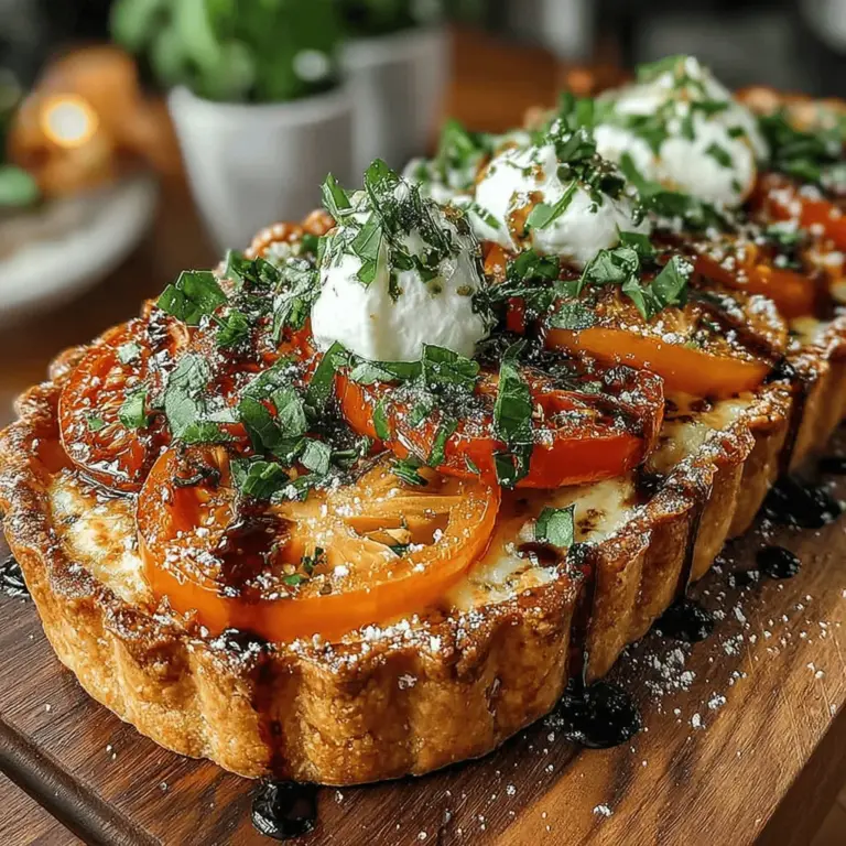 The Rustic Tomato Basil Tart is a culinary gem that brings together the vibrant flavors of summer in a single, comforting dish. Perfect for a casual lunch, a festive gathering, or an elegant dinner party, this tart showcases the essence of seasonal produce, making it a versatile addition to your recipe collection. With its flaky crust, creamy filling, and aromatic toppings, this dish is sure to impress both family and friends.