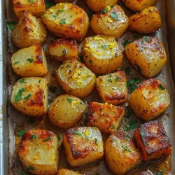 Side dishes play a crucial role in enhancing the overall dining experience, transforming a simple meal into something memorable. They not only complement the main course but also add a burst of flavor, color, and texture to the plate. Among the myriad of options available, Zesty Crispy Lemon Herb Potato Cubes stand out as a vibrant and flavorful choice that can elevate any meal. This recipe is not only easy to prepare but also features healthy ingredients that make it a guilt-free addition to your dining table.