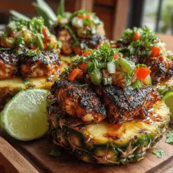 Tropical Fiesta Grilled Chicken Pineapple Bowls: A Flavorful Adventure
