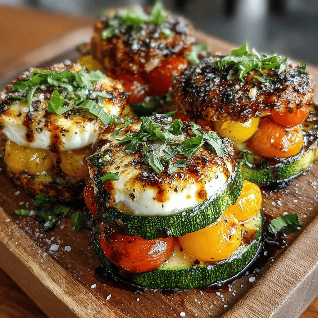 As the summer sun warms the air and gardens burst with vibrant produce, there's no better way to celebrate the season than with a dish that encapsulates its freshness and flavor. Grilled Zucchini Caprese Stackers are a delightful appetizer or side dish that showcases the best of summer's bounty. This recipe not only offers a light and healthy option for gatherings, barbecues, or family dinners, but it also embraces the essence of seasonal cooking by highlighting fresh, high-quality ingredients.