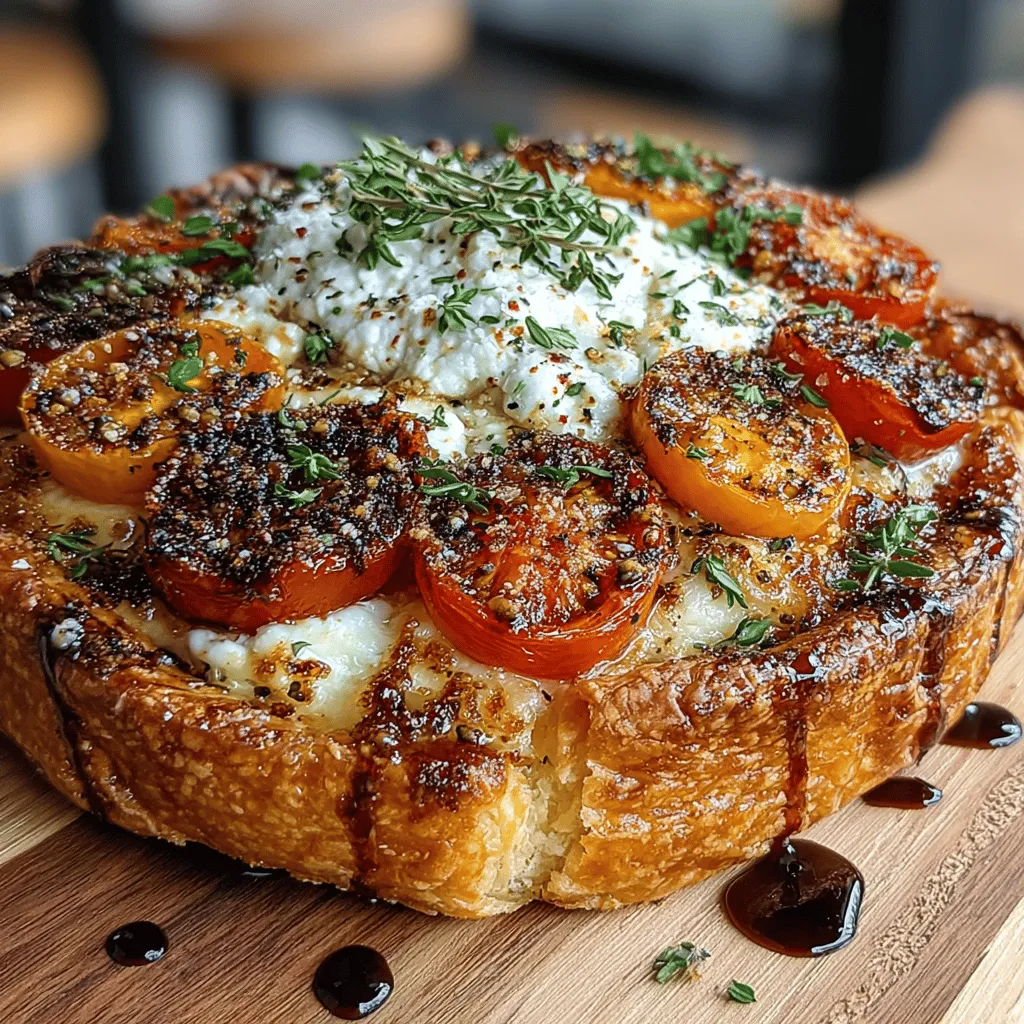 The Sun-Kissed Savory Tomato Tart is not just a dish; it’s a celebration of vibrant flavors and fresh, seasonal ingredients. This tart is a delightful canvas that showcases the natural sweetness of ripe tomatoes, balanced beautifully with creamy cheeses and the flaky, buttery texture of puff pastry. Whether served as an elegant appetizer at a gathering, a light main dish for a picnic, or a comforting dinner at home, this recipe is versatile enough to fit any occasion.