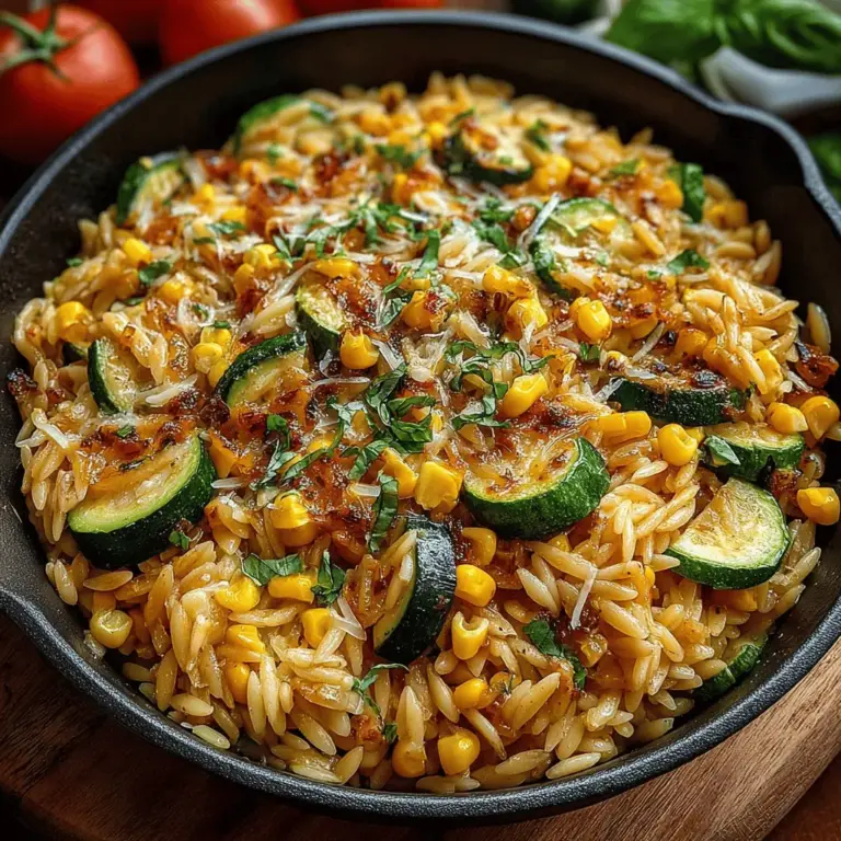 In today’s fast-paced world, one-pan meals have surged in popularity, and for good reason. The convenience they offer is unparalleled; with everything cooked in a single vessel, you can enjoy a delicious meal without the hassle of extensive cleanup. This trend has resonated with home cooks looking to maximize their time without sacrificing flavor or nutrition. One-pan recipes like this creamy corn and zucchini orzo allow you to bring together fresh ingredients with minimal effort, creating an inviting atmosphere in your kitchen.