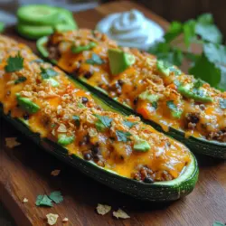 Using zucchini as a base for this hearty meal comes with numerous benefits. Zucchini is low in calories yet high in essential nutrients such as vitamins A and C, potassium, and dietary fiber. This green squash is not only hydrating but also supports digestive health, making it a fantastic addition to any meal. By swapping out traditional taco shells for zucchini, you can create a dish that feels indulgent without the guilt.