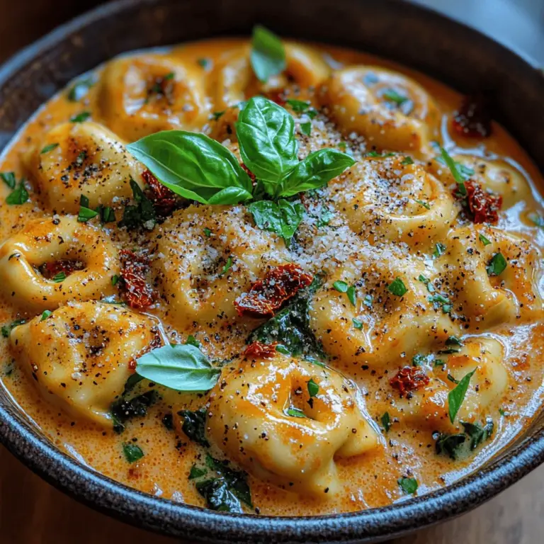 In the realm of comfort food, few dishes can rival the rich and mouthwatering experience of Creamy Sun-Dried Tomato Tortellini. This delightful recipe combines the satisfying texture of cheese-filled tortellini with a luscious, creamy sauce that is infused with the bold flavors of sun-dried tomatoes. Whether you're looking for a quick weeknight dinner or planning a special gathering with friends and family, this dish offers both ease of preparation and an impressive presentation.