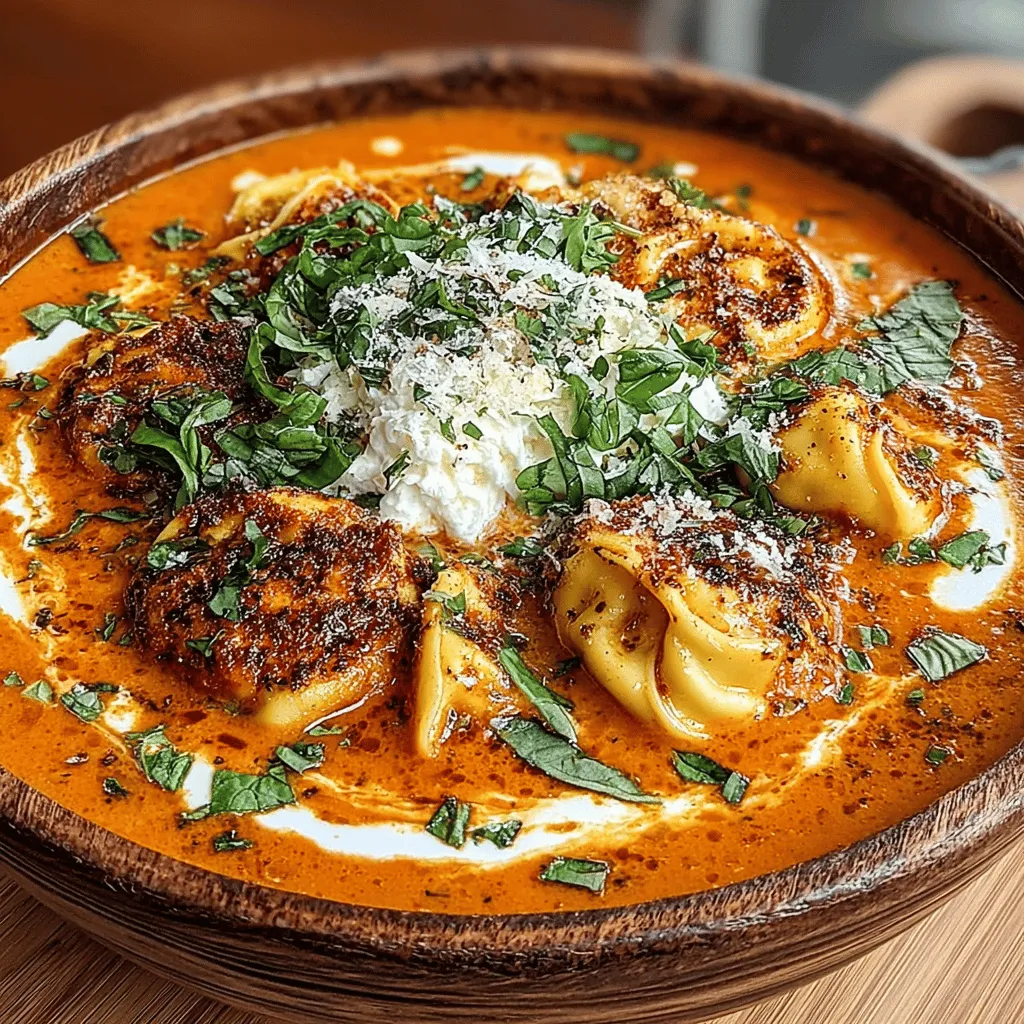 When the chill of winter sets in, few things are as comforting as a warm bowl of soup. The act of sipping on a hearty, steaming dish can evoke feelings of nostalgia and warmth, creating a sense of home. Among the myriad of soup recipes available, <strong>Creamy Tomato Basil Tortellini Soup</strong> stands out as a quintessential choice. This delightful dish is not only comforting but also incredibly satisfying, boasting a rich and creamy texture that envelops you with each spoonful. The fresh flavors of basil and tomatoes create a harmonious balance, making it a favorite for both casual dinners and special occasions.” /></p>
</p>
<h2>Incorporating Cream Without Boiling</h2>
<p>One of the secrets to achieving a perfectly creamy texture in your tomato basil tortellini soup is the way you incorporate the cream. To ensure that your soup maintains a smooth, velvety consistency, it is essential to add cream at the right moment. After the tomato base has simmered and the flavors have melded, reduce the heat before adding the cream. This technique prevents the cream from boiling, which can lead to curdling or a grainy texture. Stir gently and allow the cream to warm through, blending seamlessly with the rest of the ingredients. This step is crucial for achieving that luxurious mouthfeel that makes this soup truly comforting.</p>
</p>
<h2>Cooking the Tortellini</h2>
<p>When it comes to cooking tortellini, timing is everything. Fresh tortellini typically cooks in just 2-4 minutes, while dried varieties may take 8-10 minutes. To determine doneness, taste a piece: it should be tender but still have a slight bite, known as “al dente.” If you’re using frozen tortellini, follow the package instructions, which usually indicate a cooking time of around 5-7 minutes.</p>
</p>
<p>To ensure the tortellini does not become mushy, it is best to add it to the soup during the last few minutes of cooking. This timing allows the tortellini to absorb some of the soup’s flavors while maintaining its structure. Once cooked, gently stir the tortellini into the soup, ensuring it is well coated in the creamy tomato basil broth.</p>
</p>
<h2>Incorporating the Basil</h2>
<p>Fresh basil adds a vibrant flavor to this soup, but its delicate nature means it should be added at the right time to maximize its aromatic qualities. Ideally, add the chopped basil leaves just before serving. This timing ensures that the leaves retain their bright green color and fragrant aroma, enhancing the overall taste of the soup. Simply stir the basil in right after you’ve added the cream and cooked tortellini, allowing it to wilt slightly in the warmth of the soup. This method preserves the fresh, herbal notes of the basil, creating a delightful contrast to the rich tomato and cream base.</p>
</p>
<h2>Serving Suggestions</h2>
<p>When it comes to serving your creamy tomato basil tortellini soup, presentation can elevate the dining experience. Ladle the soup into bowls and consider a few optional toppings for added flavor and aesthetics. A sprinkle of freshly grated Parmesan cheese not only adds a savory depth but also enhances the visual appeal. You can also garnish with additional fresh basil leaves or a drizzle of olive oil for a touch of elegance.</p>
</p>
<p>For a more complete meal, consider pairing the soup with crusty bread or a simple green salad. The combination of the warm, comforting soup with the crunch of fresh bread or the crispness of a salad creates a balanced dining experience that is both satisfying and delightful.</p>
</p>
<h2>Nutritional Benefits of the Ingredients</h2>
<p>This creamy tomato basil tortellini soup is not only delicious but also packed with nutritional benefits. Tomatoes, a key ingredient, are rich in antioxidants like lycopene, which has been linked to a lower risk of chronic diseases. They are also a good source of vitamins C and K, potassium, and folate, promoting overall health.</p>
</p>
<p>Basil, often regarded as a super herb, offers numerous health benefits as well. It contains essential oils with anti-inflammatory properties and is rich in antioxidants. Additionally, basil can help support digestion and has been associated with stress relief.</p>
</p>
<p>The balance of carbohydrates from the tortellini, healthy fats from the cream, and proteins contributes to making this soup a satisfying meal. This combination of macronutrients ensures that you feel full and nourished after enjoying this comforting dish.</p>
</p>
<h2>Variations and Customizations</h2>
<p>One of the best aspects of this creamy tomato basil tortellini soup is its adaptability. If you’re looking for a dairy-free option, simply substitute the heavy cream with coconut milk or a dairy-free cream alternative. For those with gluten sensitivities, gluten-free tortellini is available at most grocery stores, allowing everyone to enjoy this delicious soup.</p>
</p>
<p>For a heartier meal, consider adding proteins such as shredded chicken or cooked Italian sausage. You can also incorporate more vegetables like spinach, kale, or even diced zucchini to enhance the nutritional value. These additions not only boost the soup’s health benefits but also provide additional textures and flavors.</p>
</p>
<p>Another advantage of this recipe is its make-ahead potential. You can prepare the soup base in advance and store it in the refrigerator. When you’re ready to serve, simply reheat the soup, cook the tortellini, and add the cream and basil. This makes it an ideal option for meal prep, allowing you to enjoy a comforting home-cooked meal even on your busiest days.</p>
</p>
<h2>The Comforting Experience of Soup</h2>
<p>Soup holds a special place in culinary traditions around the world, often associated with comfort, warmth, and community. It has the power to evoke memories and bring people together, whether enjoyed at home with family or shared among friends during gatherings. The act of cooking and savoring a bowl of soup can be a soothing ritual, reminding us of simpler times and nurturing connections.</p>
</p>
<p>Many people have personal anecdotes tied to soup—perhaps a cherished family recipe passed down through generations or a favorite dish enjoyed during chilly winter nights. Quotes about the comforting nature of soup often resonate with those who find solace in hearty bowls of warmth. It is no wonder that soup is frequently labeled as “love in a bowl,” as it embodies care, nourishment, and the joy of home cooking.</p>
</p>
<p>The communal aspect of soup cannot be overlooked. Sharing a pot of creamy tomato basil tortellini soup with loved ones can create lasting memories, fostering conversations and laughter around the dining table. This soup, in particular, invites everyone to partake in its rich flavors and comforting warmth, enhancing the experience of togetherness.</p>
</p>
<h2>Conclusion</h2>
<p>In conclusion, the creamy tomato basil tortellini soup is a delightful recipe that embodies ease and comfort in every spoonful. Its rich flavors, nutritional benefits, and adaptability to various dietary preferences make it a perfect choice for any occasion, from cozy family dinners to elegant gatherings with friends.</p>
</p>
<p>By embracing home cooking, you can create nourishing meals that not only satisfy hunger but also bring joy and comfort to your loved ones. So, gather your ingredients, follow the steps, and enjoy the process of making this heartwarming soup. Whether it becomes a staple in your kitchen or a special treat for gatherings, the creamy tomato basil tortellini soup is sure to become a beloved favorite.</p>
</div>