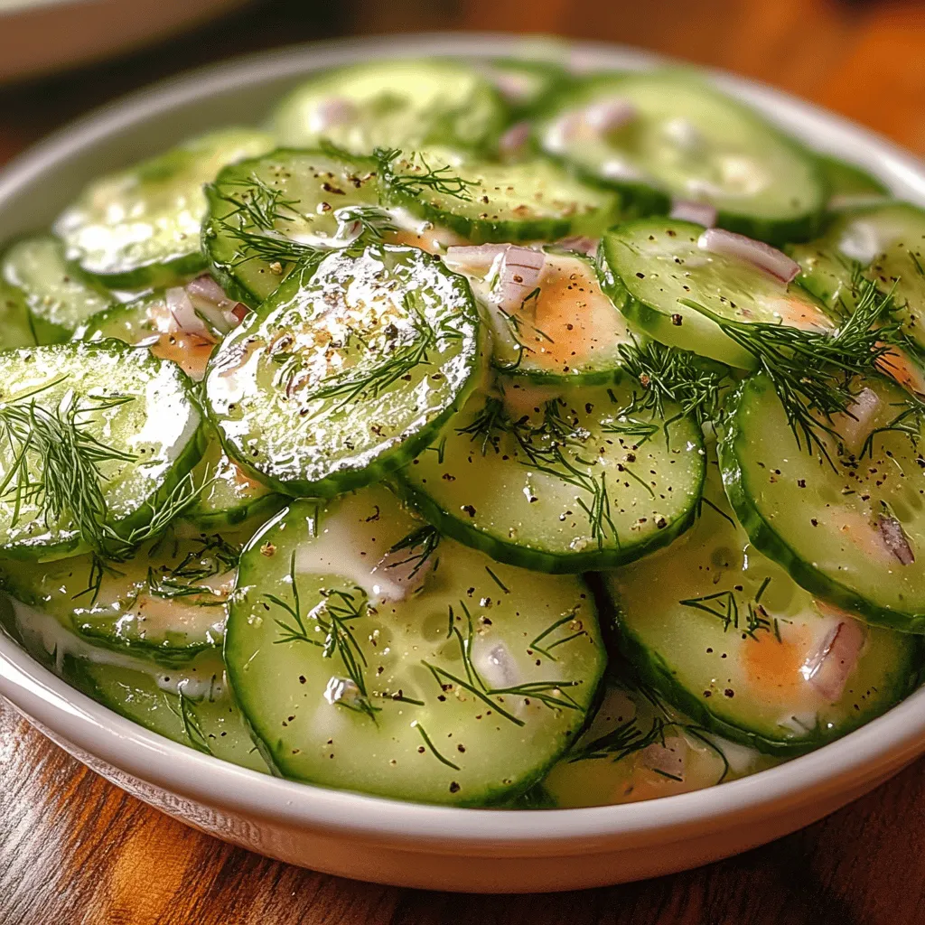 As the temperature rises and the sun shines bright, our cravings often shift towards lighter, more refreshing dishes. Enter the Refreshing Creamy Cucumber Dill Salad—a delightful combination of crisp cucumbers, creamy yogurt, and aromatic dill that tantalizes the taste buds while providing a cooling effect on hot days. This salad is not just a dish; it's a celebration of summer's bounty, perfect for picnics, barbecues, or simply as a light lunch option.