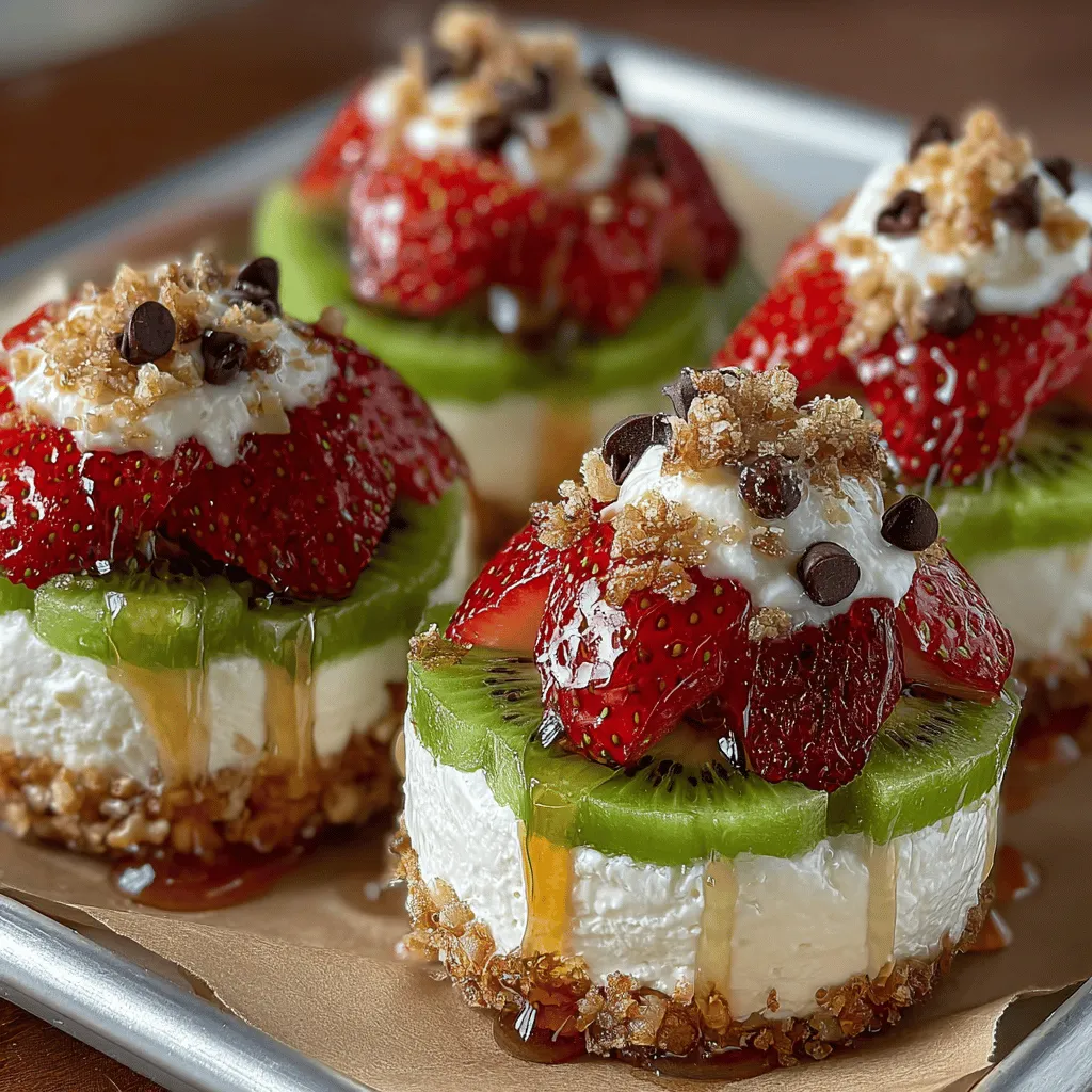 When the temperature rises, there's nothing quite like a refreshing treat to cool you down. Fruity Frozen Yogurt Kiwi Strawberry Rounds offer a delightful way to enjoy the best of summer flavors any time of the year. This recipe harmoniously blends the sweet, juicy essence of ripe strawberries with the tangy, refreshing notes of kiwi, all enveloped in creamy Greek yogurt. Not only are these rounds a delicious snack, but they also provide a nutritious option for health-conscious individuals looking to satisfy their sweet tooth.