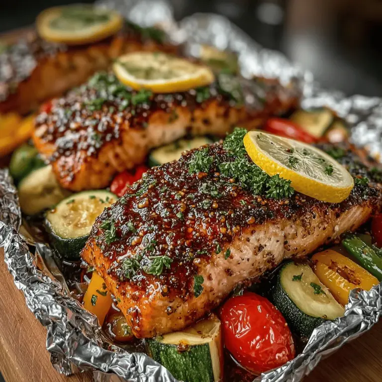 When it comes to quick, nutritious meals that are bursting with flavor, honey glazed salmon foil packs stand out as a top choice. This dish combines tender salmon fillets with a delectable honey marinade and an array of fresh vegetables, creating a wholesome meal that's not only satisfying but also visually appealing. Perfect for busy weeknights or as a standout dish for entertaining, these foil packs offer a delightful cooking experience that requires minimal effort and cleanup.