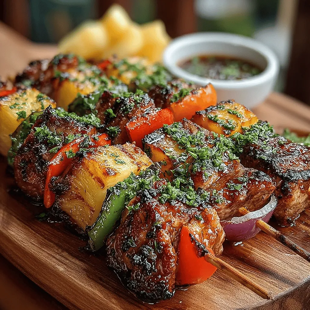 If there's one dish that embodies the essence of summer, it's Tropical Bliss: Pineapple Teriyaki Chicken Skewers. This delightful recipe combines the juicy tenderness of marinated chicken with the sweetness of fresh pineapple, creating a vibrant and mouthwatering experience that transports you to a sun-soaked tropical paradise. The appeal of this dish lies not only in its irresistible flavors but also in its versatility, making it perfect for various occasions—from lively summer barbecues to cozy family dinners.