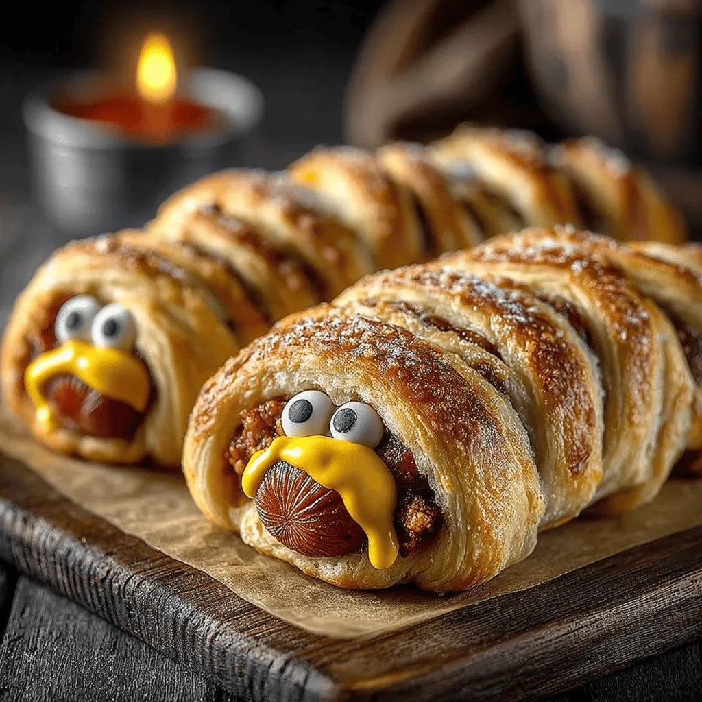 When it comes to Halloween-themed snacks, few dishes are as fun and easy to prepare as Spooky Mummy Hot Dogs. These playful bites transform ordinary hot dogs into whimsical mummies that are not only pleasing to the eye but also deliciously satisfying. Perfect for parties, family gatherings, or a spooky movie night, these mummy hot dogs will surely be a hit with your guests.