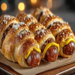 When it comes to Halloween-themed snacks, few dishes are as fun and easy to prepare as Spooky Mummy Hot Dogs. These playful bites transform ordinary hot dogs into whimsical mummies that are not only pleasing to the eye but also deliciously satisfying. Perfect for parties, family gatherings, or a spooky movie night, these mummy hot dogs will surely be a hit with your guests.