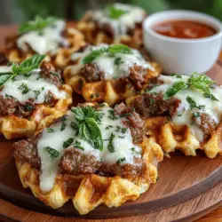 If you're looking for a dish that combines the beloved flavors of pizza with a unique twist, Mini Sausage Pizza Waffle Sliders are an excellent choice. These delightful little creations capture the essence of a classic pizza while incorporating the comforting texture of waffles, making them not only fun to eat but also incredibly satisfying. Perfect for family gatherings, game day, or casual meals, these sliders are versatile enough to be enjoyed at breakfast, lunch, or dinner.