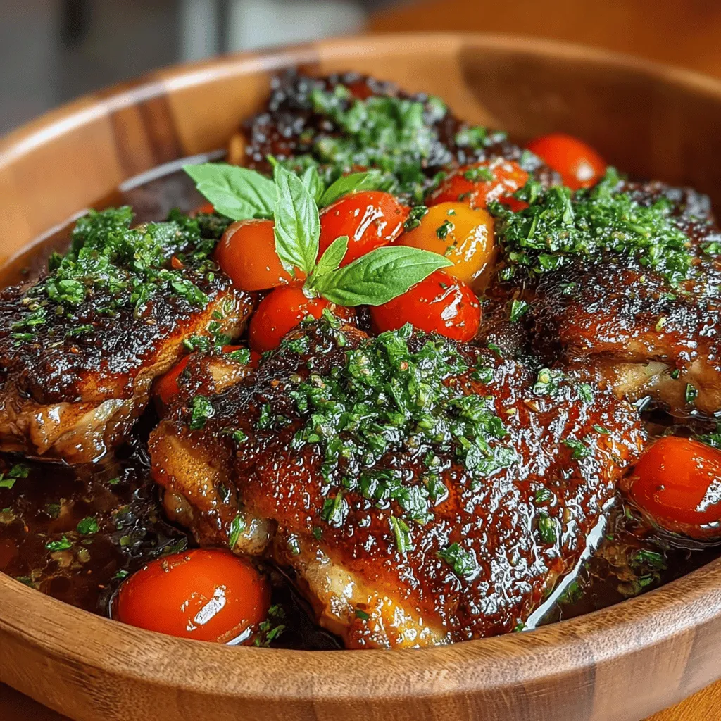 In the world of culinary delights, few dishes manage to strike the perfect balance between sweet and savory as beautifully as Sweet & Savory Slow Cooker Balsamic Chicken Thighs. This dish is not only a feast for the taste buds but also a time-saver for busy cooks. Whether you're preparing a comforting family dinner on a weeknight or impressing guests at a weekend gathering, this recipe stands out for its simplicity and depth of flavor. The slow cooker transforms humble chicken thighs into a succulent meal that is rich in taste, making it an ideal choice for anyone looking to serve something special without spending hours in the kitchen.