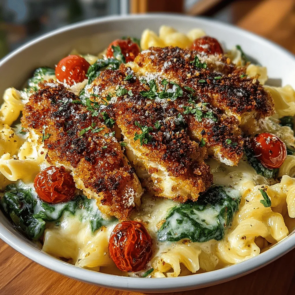 Crispy Baked Chicken Caesar Pasta Bowls are a delightful and satisfying dish that combines the classic flavors of a Caesar salad with the comforting heartiness of pasta. This recipe is not only visually appealing but also a culinary treat that promises to please both your taste buds and your appetite. The dish brings together tender, juicy chicken, al dente pasta, and a creamy Caesar dressing, all topped with crispy breadcrumbs and fresh greens. It’s a dish that encapsulates the best of both worlds—freshness and comfort.