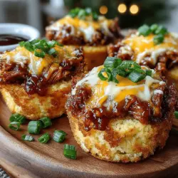 The appeal of mini BBQ chicken cornbread cups lies in their perfect blend of convenience and taste. These delightful morsels pack a punch of flavor in a compact form, making them an ideal choice for various occasions. Whether you’re hosting a gathering, attending a potluck, or simply looking for a quick and satisfying weeknight meal, these cornbread cups serve as a delicious solution. Each bite combines the savory richness of BBQ chicken with the comforting sweetness of cornbread, creating a harmonious medley of flavors and textures that will please any palate.