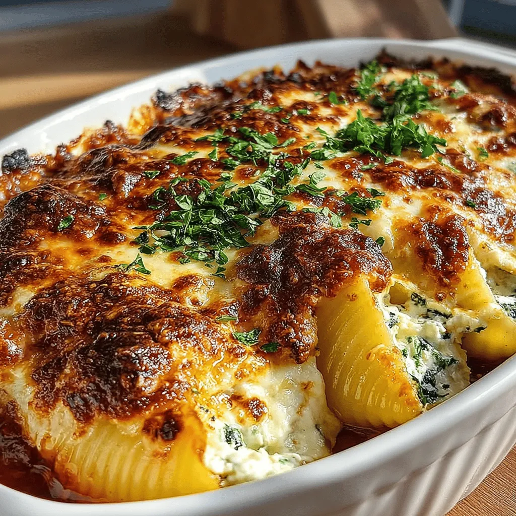 When it comes to comfort food, few dishes can compete with the heartwarming nature of Cheesy Baked Spinach Stuffed Shells. This delightful recipe combines the rich flavors of cheese with the nutritious benefits of spinach, resulting in a meal that is not only satisfying but also wholesome. The plush pasta shells serve as the perfect vessel for a creamy filling, making it an appealing choice for family dinners or a cozy gathering with friends.