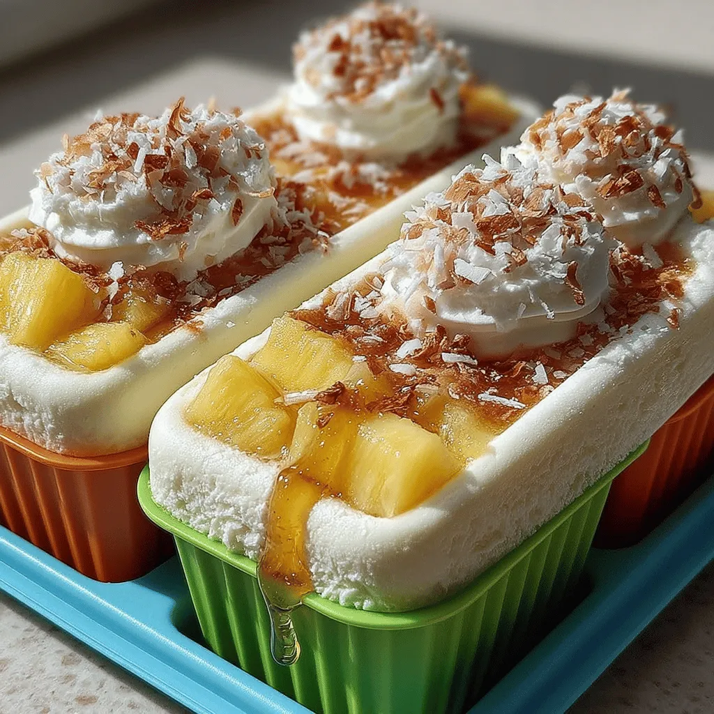 To take your Tropical Bliss Frozen Yogurt Pineapple Whip Bars to the next level, consider these complementary flavors that will enhance your dessert experience: