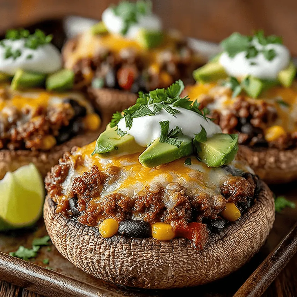 If you're looking to indulge in a flavorful dish that adds a unique twist to your typical taco night, look no further than Mini Taco Stuffed Portobellos. This innovative recipe merges the earthy, meaty texture of portobello mushrooms with a savory, spiced taco filling, creating a delicious option that caters to both taco enthusiasts and health-conscious eaters alike. Perfect for weeknight dinners, festive gatherings, or even as a wholesome snack, these stuffed mushrooms are a versatile addition to any meal plan.