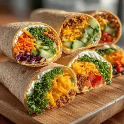 Rainbow Veggie Wraps with Hummus & Cheese: A Colorful Culinary Delight