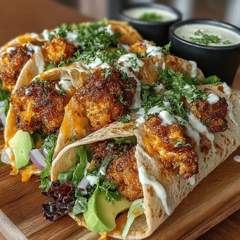 To create the perfect Fiery Buffalo Cauliflower Wraps, it’s essential to understand the key ingredients that contribute to both the flavor and nutritional profile of the dish. Here’s a closer look at what goes into this mouthwatering recipe: