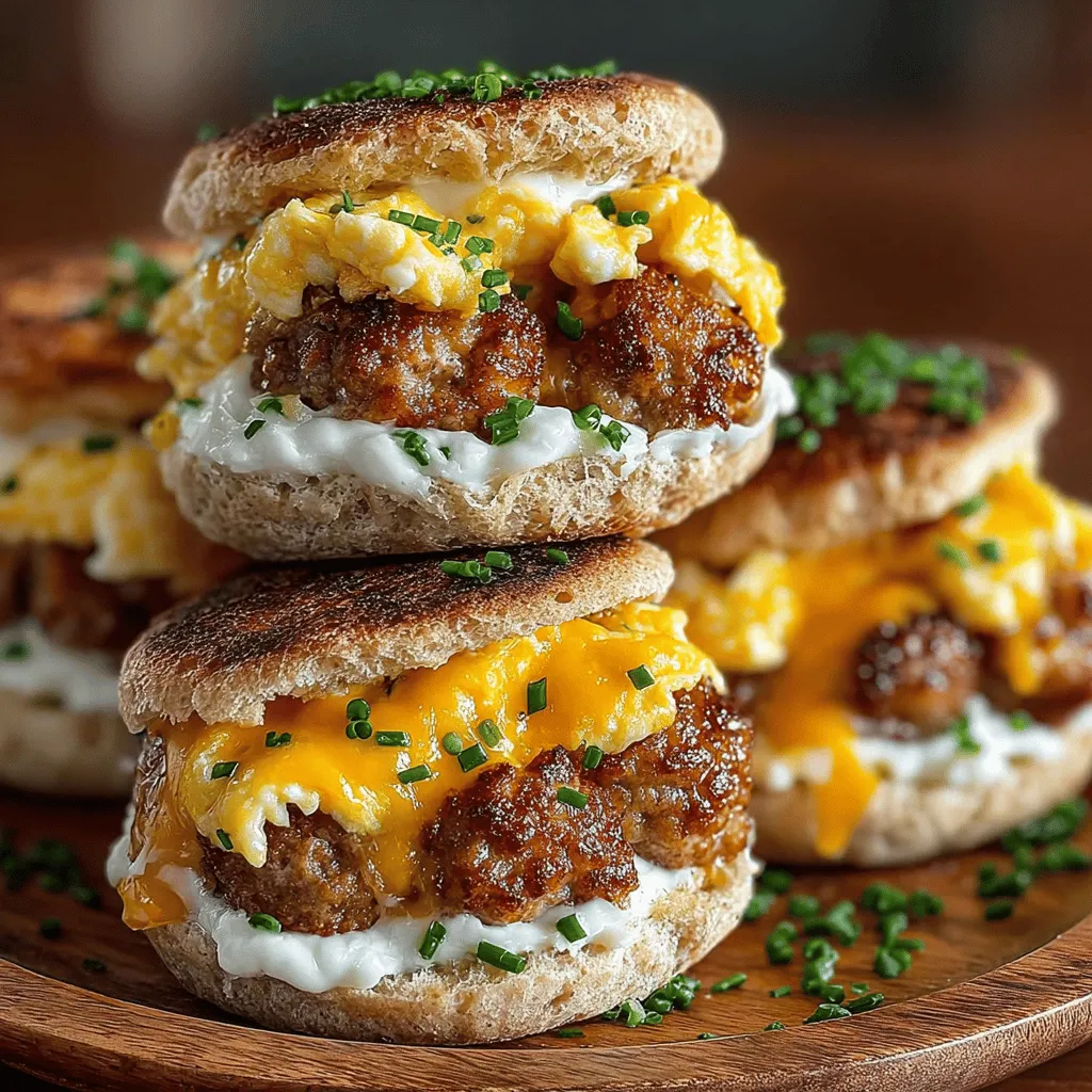 Achieving the perfect texture and flavor in your sausage is essential for making the Mini Sausage Egg Muffin Sliders truly irresistible. Begin with high-quality breakfast sausage; pork or turkey varieties work well, but feel free to choose based on your dietary preferences.