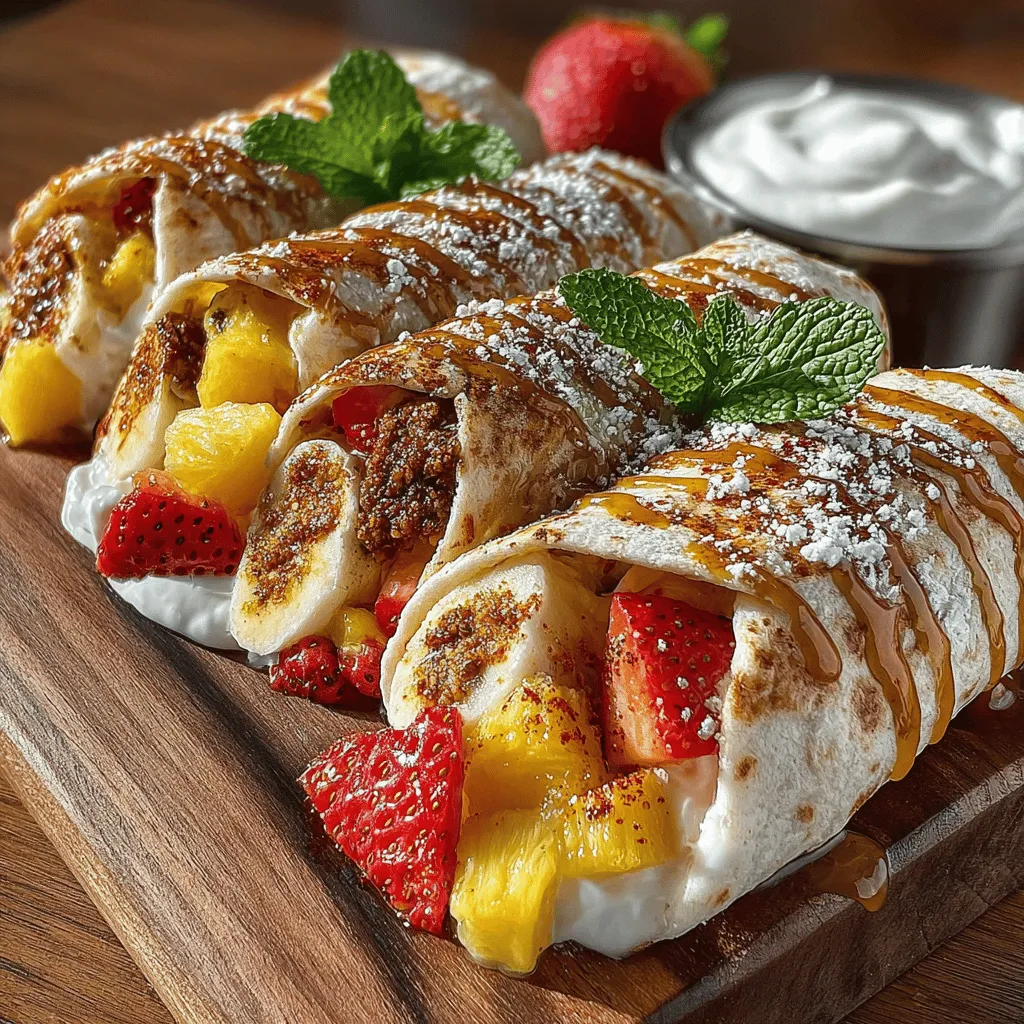 In the culinary world, the perfect dish often combines simplicity with vibrancy, and the Tropical Tango Sweet and Spicy Fruit Wraps epitomize this balance. This delightful recipe invites you to explore the sun-kissed flavors of the tropics, transforming fresh, juicy fruits into a tantalizing and unique meal. Imagine the sweetness of ripe mangoes, the tang of fresh pineapples, the creaminess of bananas, and the burst of flavor from strawberries, all wrapped in a nutritious tortilla that provides both texture and nutritional benefits.