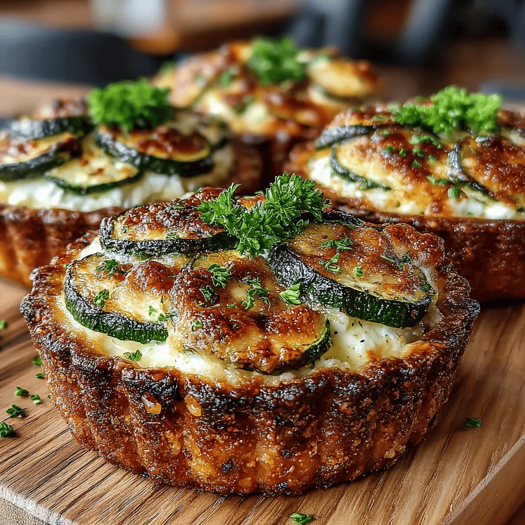 Savory Mini Zucchini Tartlets with Goat Cheese are a delightful combination of flaky pastry and vibrant, fresh ingredients, making them an appealing dish for a variety of occasions. These tartlets are not only visually stunning but also bursting with flavor, offering a perfect balance between the earthiness of zucchini and the creamy tang of goat cheese. Their individual portion size makes them an ideal choice for appetizers at dinner parties, brunch gatherings, or as a light snack during casual get-togethers.