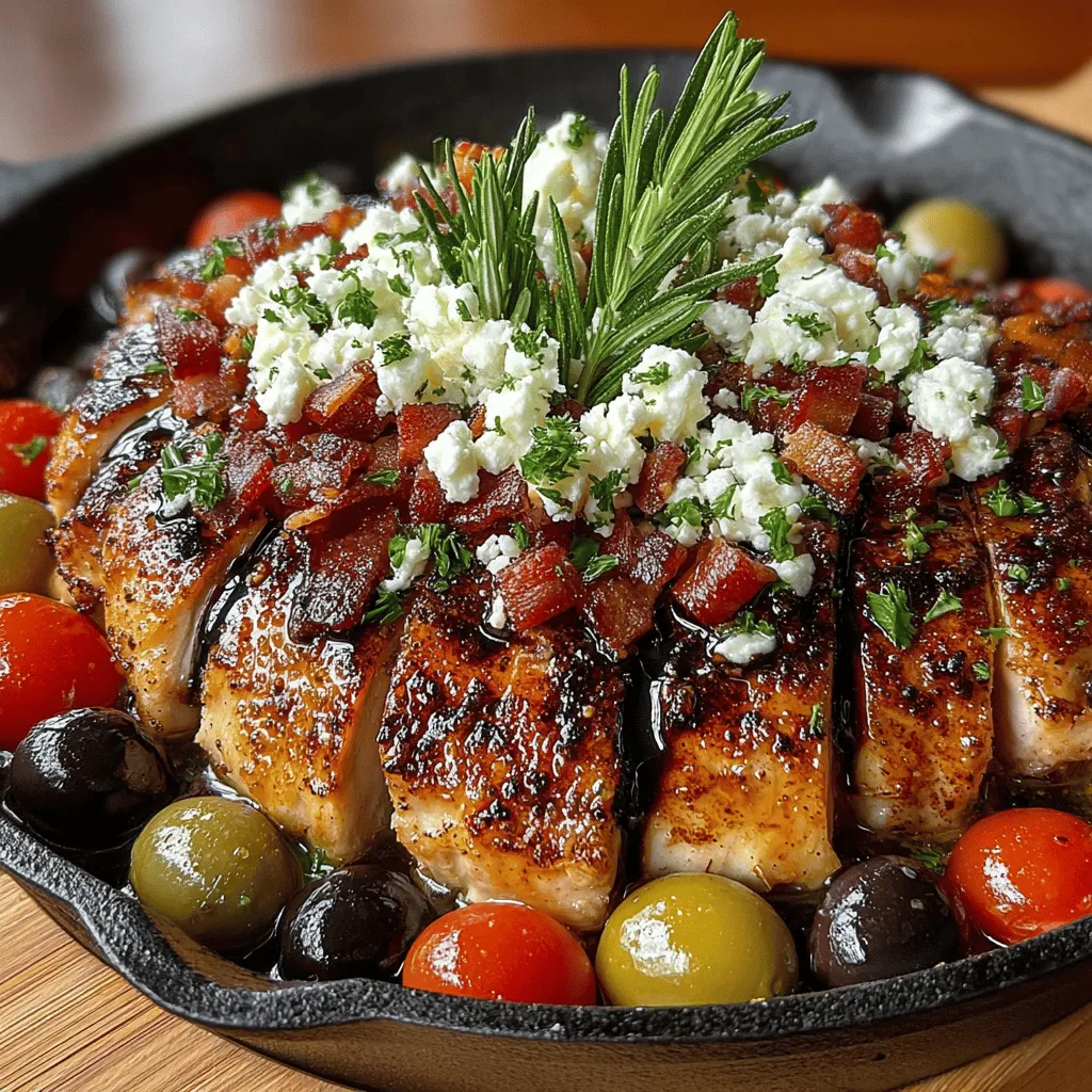 The Charcuterie Chicken Skillet is an exciting, versatile dish that brings together the best elements of a traditional charcuterie board into a single, satisfying meal. Imagine succulent chicken breasts seared to perfection, enveloped in a medley of flavors from cured meats, vibrant olives, and creamy cheeses. This dish not only tantalizes the taste buds but also offers an aesthetic appeal that makes it perfect for weeknight dinners, social gatherings, or meal prep. It embodies the essence of comfort food while being sophisticated enough to impress your guests.