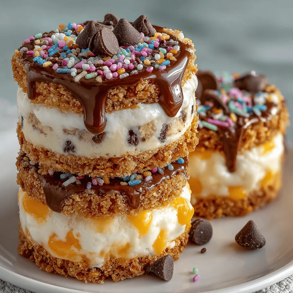 Frozen Yogurt Cereal Milk Sandwich Rounds