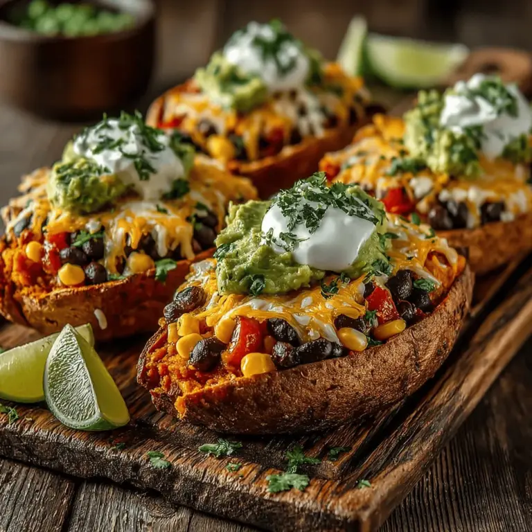 Sweet Potato Nacho Boats are an innovative twist on traditional nachos, combining the fulfilling sweetness of baked sweet potatoes with savory toppings that elevate this dish to a new level of deliciousness. Not only do these nacho boats cater to diverse palates, but they also pack a nutritional punch, making them an excellent choice for both gatherings and family meals. Whether you're looking for a hearty appetizer or a main dish that satisfies, Sweet Potato Nacho Boats offer a perfect balance of flavors and textures that will leave everyone wanting more.