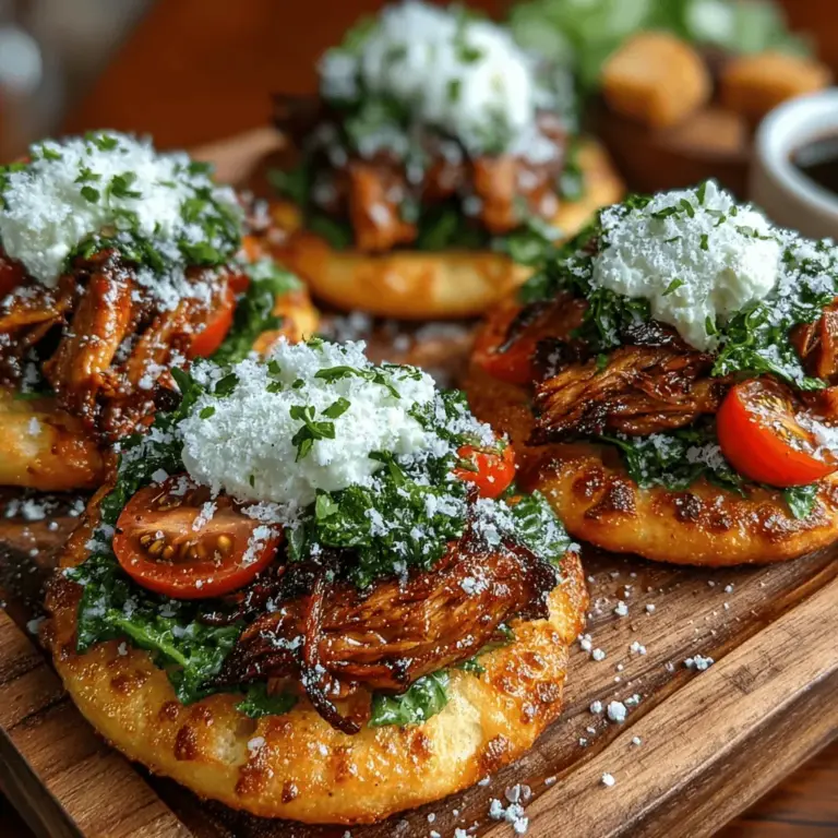 Mini Chicken Caesar Flatbread Discs are a delightful twist on the classic Caesar salad, seamlessly combining the beloved flavors of this iconic dish into a convenient and delicious appetizer or meal. Whether you're hosting a gathering, planning a cozy family dinner, or simply looking for a quick lunch option, these flatbread discs offer an ideal solution. Not only are they simple to prepare, but they also pack a punch in terms of flavor and nutrition. In this article, we will guide you through the step-by-step process of crafting these savory bites, while also diving into the nutritional benefits of the ingredients used, as well as providing tips for perfecting your dish.