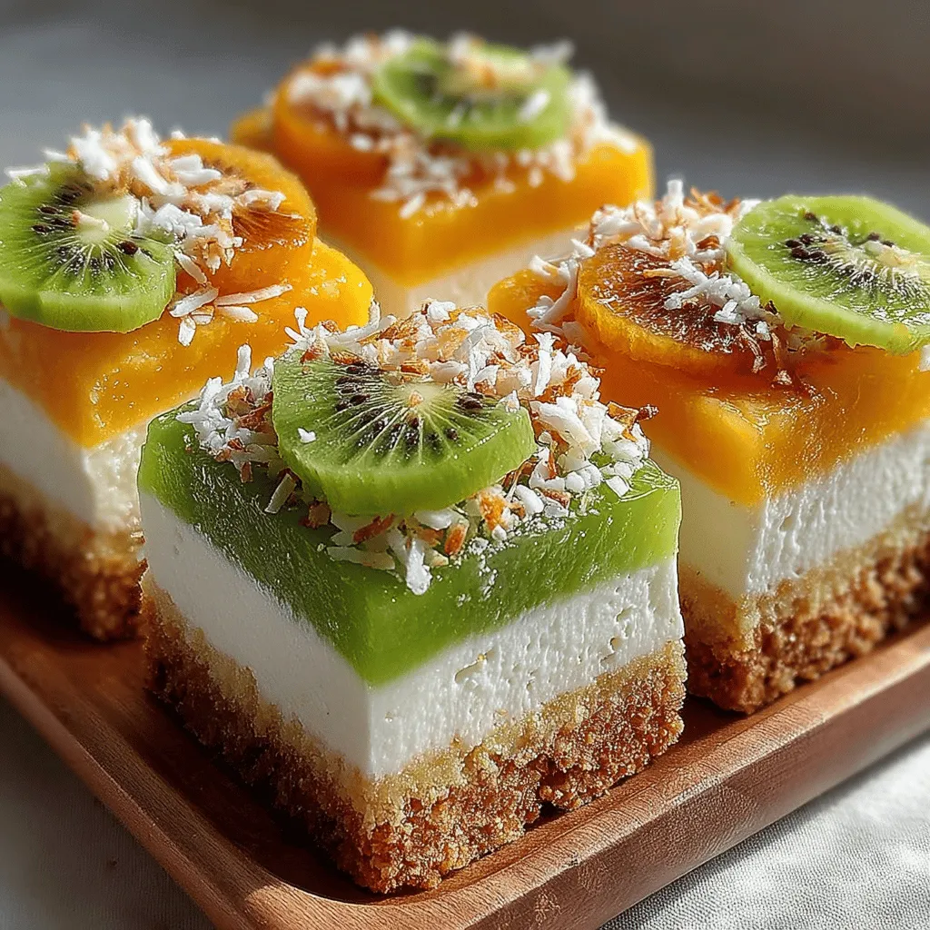 Tropical Bliss Frozen Yogurt Mango Kiwi Bars