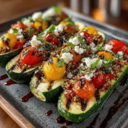 Mediterranean Grilled Zucchini Boats: A Flavorful Delight
