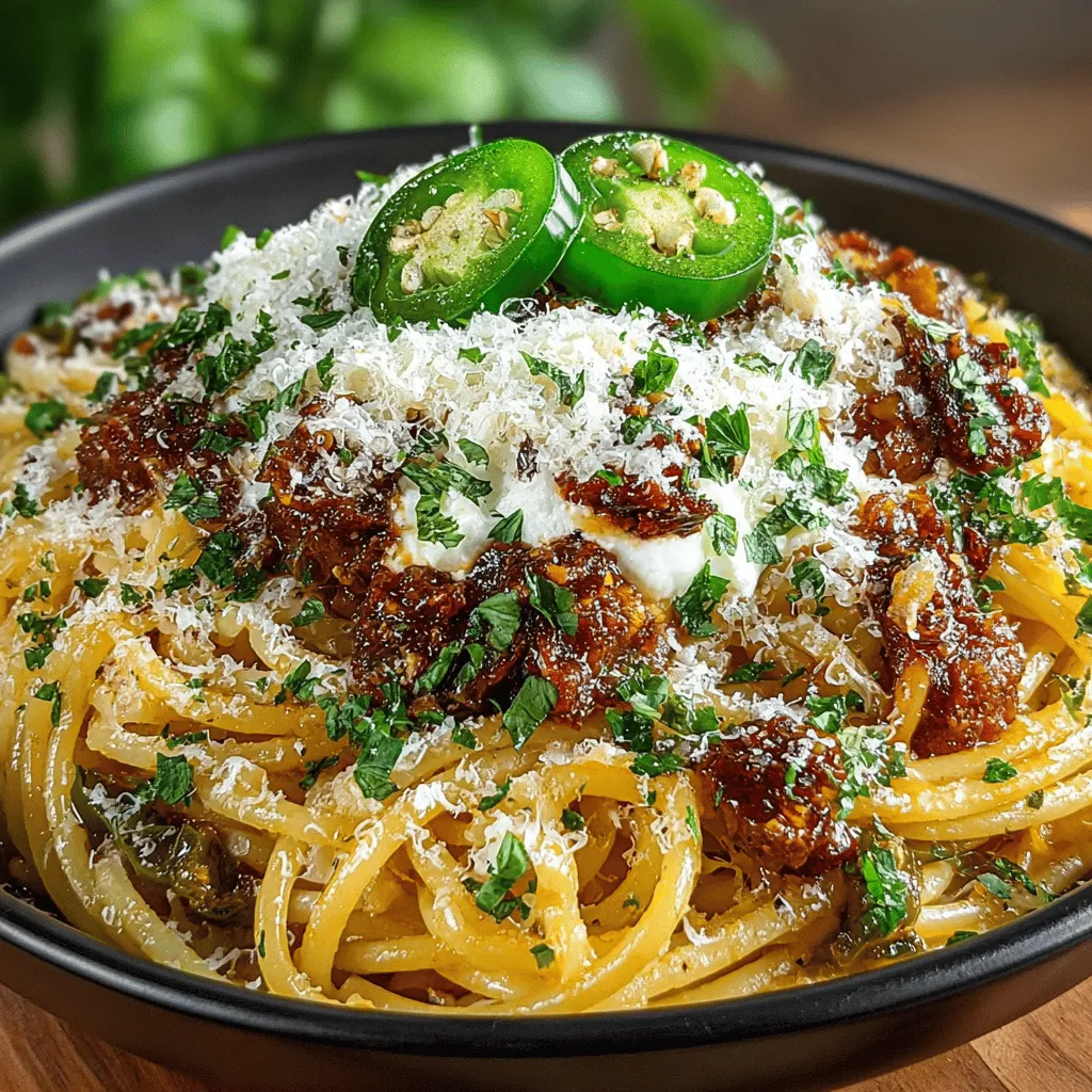 Spaghetti Delight with Hatch Peppers is an innovative twist on a classic Italian dish that marries the comforting familiarity of spaghetti with the vibrant, smoky heat of Hatch peppers. This recipe not only tantalizes the taste buds but also showcases the versatility of these unique peppers, making it a standout meal for both busy families and culinary enthusiasts alike. The ease of preparation using a crockpot means that you can set it and forget it, allowing you to focus on other tasks while your meal simmers to perfection. This dish is not just about the flavors; it's about embracing a delightful fusion that brings together cultures and ingredients in a way that is both satisfying and memorable.