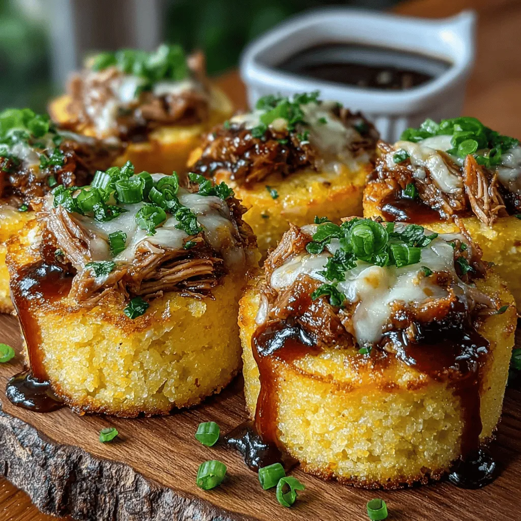 In the world of appetizers, Mini BBQ Chicken Polenta Bites stand out for their delightful combination of textures and flavors. These bite-sized treats offer a crispy exterior with a creamy polenta base, topped with savory BBQ chicken and melted cheese. They are the epitome of comfort food, bringing together the richness of cornbread-like polenta and the smokiness of barbecue sauce in a format that is easily shareable and perfect for any occasion.