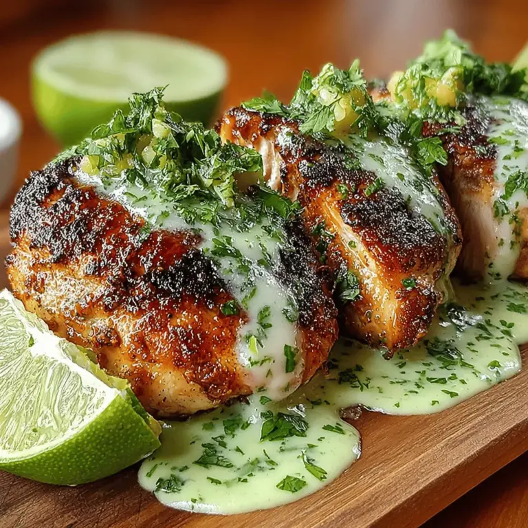 When it comes to creating a meal that is not only quick to prepare but also bursting with vibrant flavors, Zesty Avocado Cilantro Lime Chicken stands out as an exceptional choice. This dish seamlessly marries the rich creaminess of ripe avocados with the refreshing zest of lime and the distinctive fragrance of fresh cilantro. It's a culinary experience that appeals to everyone, from busy home cooks to those hosting casual gatherings, all while accommodating various dietary preferences.