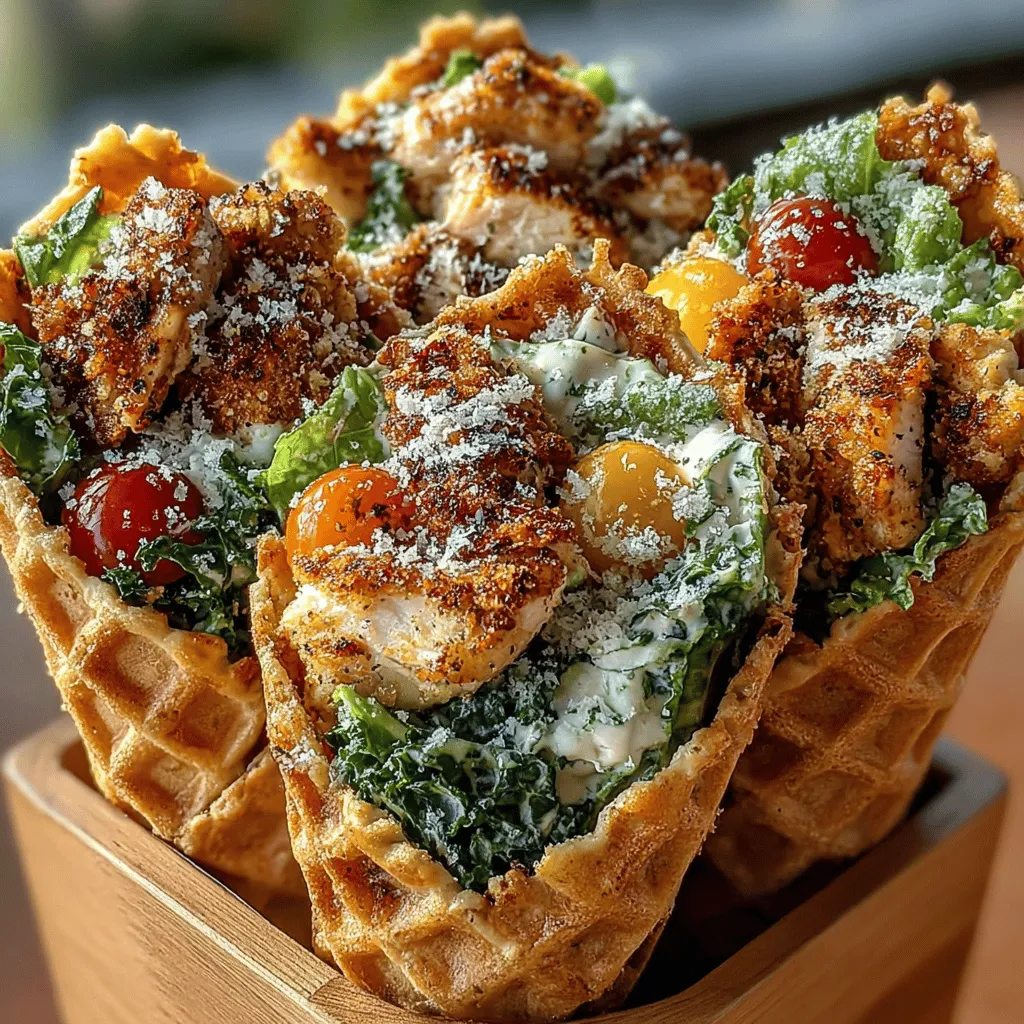 When it comes to reinventing beloved dishes, the Crunchy Caesar Delight Cones stand out as a delightful fusion of flavors and textures. This innovative recipe takes the familiar elements of a classic Caesar salad and presents them in a fun, portable cone form. Perfect for gatherings, parties, or even a quick and satisfying meal on the go, these cones make for an impressive presentation while ensuring every bite is packed with flavor.