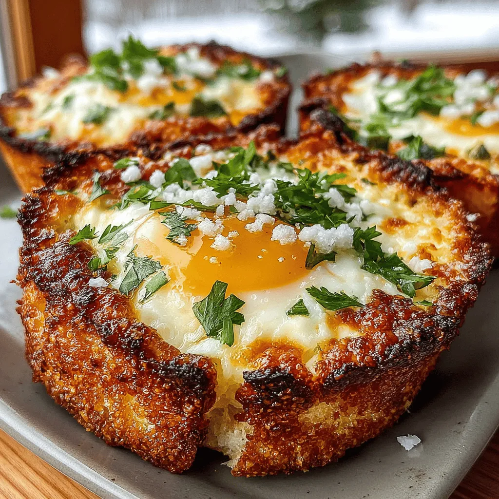 Are you on the lookout for a breakfast recipe that combines comfort and flavor in every bite? Look no further than Green Chili Cheesy Egg Toast Cups. This delightful dish offers a perfect harmony of cheesy richness, spicy kick, and the satisfying crunch of toast, making it an ideal choice for breakfast, brunch, or even a quick snack. The unique appeal of this recipe lies in its versatility; whether you're hosting a weekend brunch or simply treating yourself to a cozy morning meal, these toast cups are sure to impress.