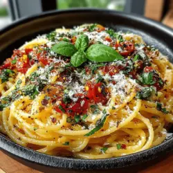 In today’s fast-paced world, finding time to prepare a wholesome, delicious meal can often feel like a daunting task. This is where the One-Pot Tomato Basil Pasta Delight comes to the rescue. This recipe is not only quick and easy to make but also bursting with fresh flavors that make it a delightful choice for busy weeknights or a relaxed weekend dinner. With a harmonious blend of ingredients, the One-Pot Tomato Basil Pasta is designed to simplify your cooking experience while delivering a satisfying and healthy meal.