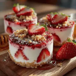 To create the perfect Strawberry-Crunch Frozen Yogurt Discs, it's crucial to understand the role of each ingredient. The main components of this recipe include plain Greek yogurt, fresh strawberries, sweeteners, vanilla extract, granola, and a pinch of salt. Let's delve deeper into the benefits and characteristics of these ingredients.