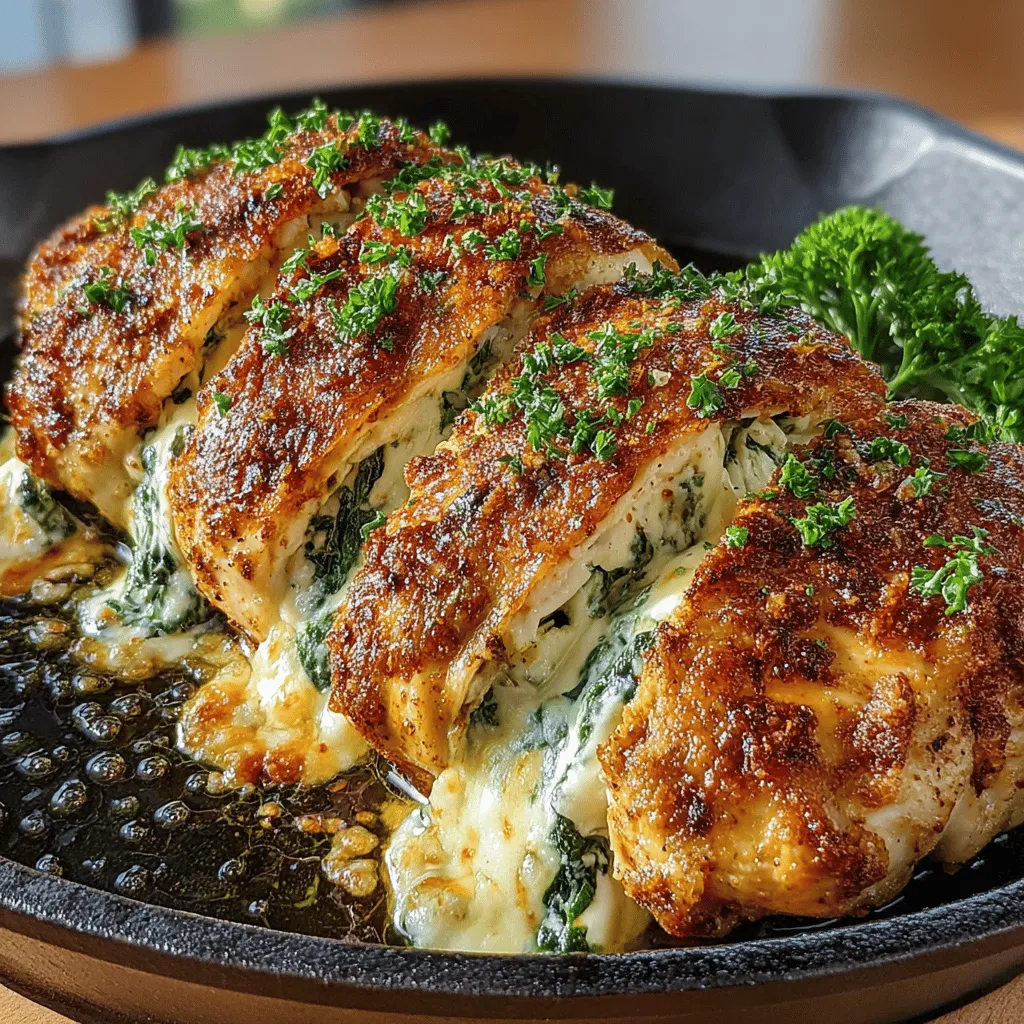 Cheesy Spinach Stuffed Chicken Recipe