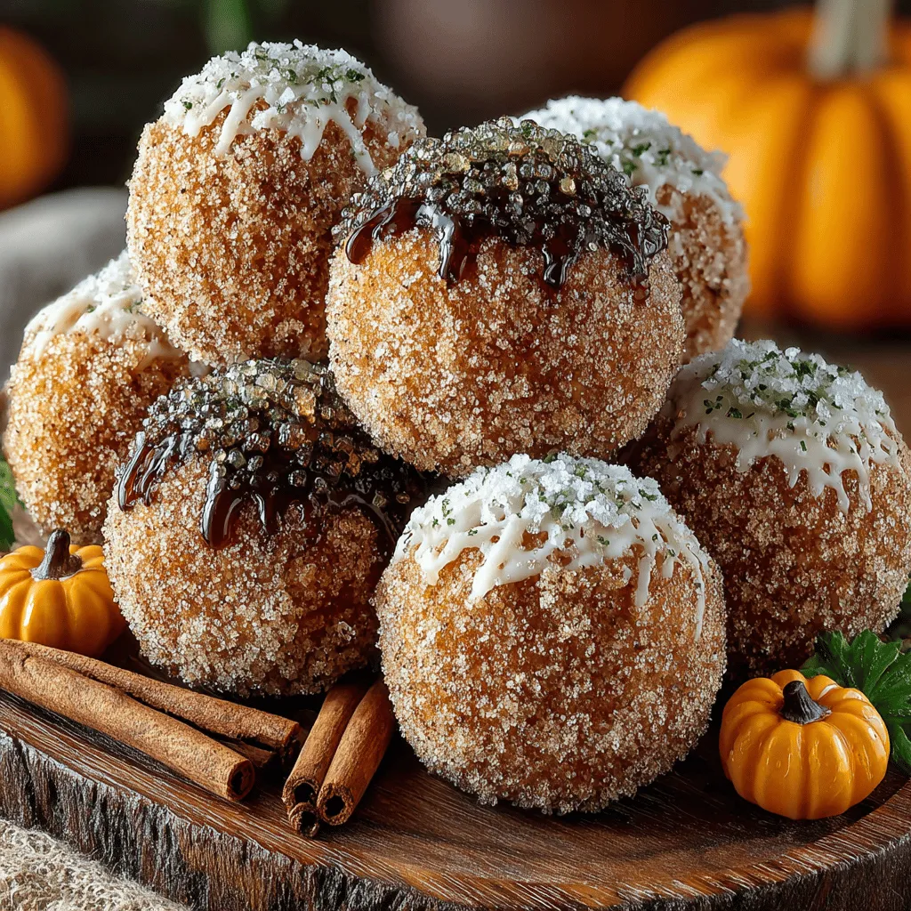 Cinnamon Sugar Pumpkin Donut Holes