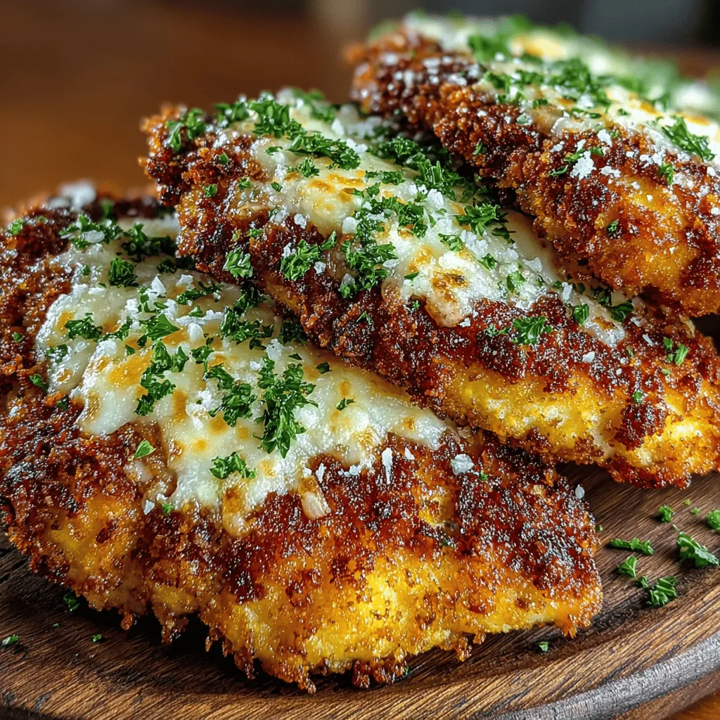 When it comes to comfort food, few dishes can rival the irresistible allure of Cheese-Crusted Crispy Chicken Delight. This recipe is not just a meal; it’s an experience that takes the beloved classic of fried chicken and elevates it with a rich, cheesy crust. Families and friends gather around this dish, making it a staple for dinner parties, casual get-togethers, and weeknight meals alike. The blend of textures—crispy on the outside, tender on the inside—paired with the delightful flavor of melted cheese, makes it an instant crowd-pleaser.