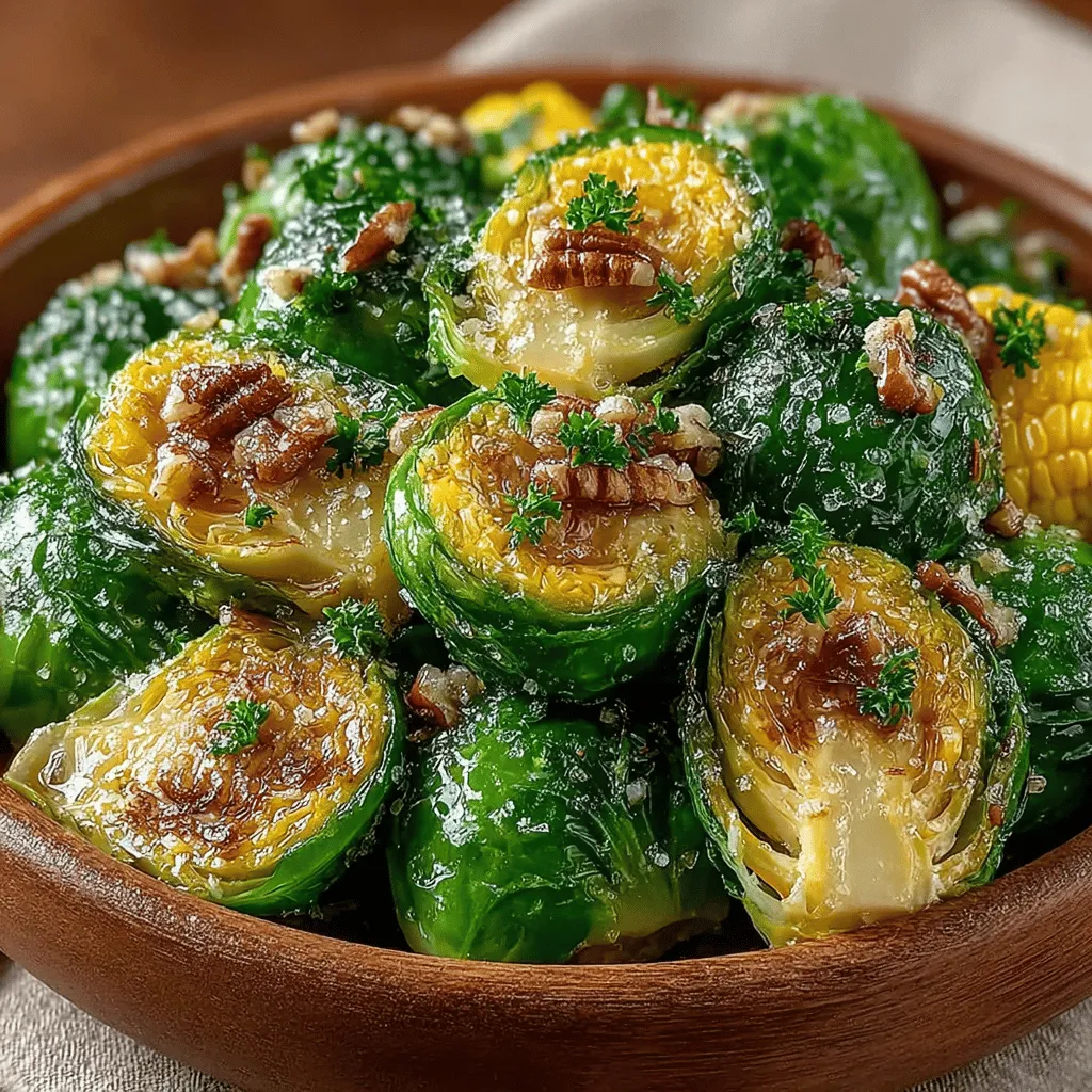 Maple Roasted Brussels & Sweet Corn is a delightful dish that beautifully marries the earthy flavor of Brussels sprouts with the sweetness of corn, enhanced by a luscious maple syrup glaze. The origins of this recipe can be traced back to the desire to create a seasonal side dish that captures the essence of autumn while providing a nutritious and colorful addition to any meal. With its simple preparation and appealing presentation, this dish is perfect for family dinners, holiday gatherings, or any occasion that calls for a touch of culinary flair.