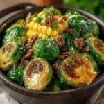 Maple Roasted Brussels & Sweet Corn is a delightful dish that beautifully marries the earthy flavor of Brussels sprouts with the sweetness of corn, enhanced by a luscious maple syrup glaze. The origins of this recipe can be traced back to the desire to create a seasonal side dish that captures the essence of autumn while providing a nutritious and colorful addition to any meal. With its simple preparation and appealing presentation, this dish is perfect for family dinners, holiday gatherings, or any occasion that calls for a touch of culinary flair.