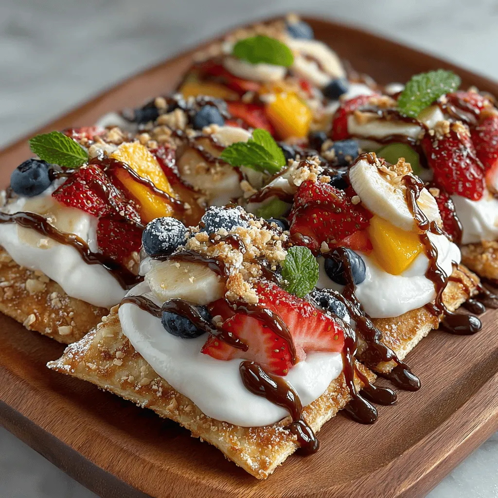 In the ever-evolving world of desserts, the Fruit Pizza Nachos Supreme stands out as a delightful innovation that marries two beloved treats into one extraordinary dish. This recipe takes the classic concept of fruit pizza—a sweet, cookie-like crust topped with cream cheese frosting and an array of fresh fruits—and transforms it into a shareable, nacho-style experience. Whether you're hosting a lively gathering, celebrating a special occasion, or simply indulging in a cozy night at home, this dessert is sure to impress with its vibrant colors, fresh flavors, and fun presentation.
